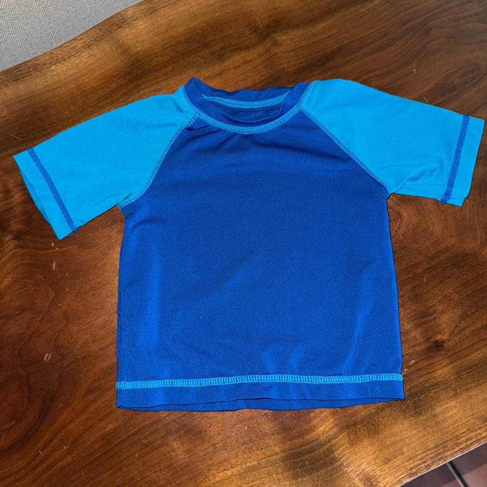 OP Kids Swim Rashguard in Navy and‎ Sky Blue